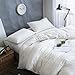 FACE TWO FACE Bedding Duvet Cover Set100% Washed Cotton Duvet Cover Linen Like Textured Breathable Durable Soft Comfy(King, White)