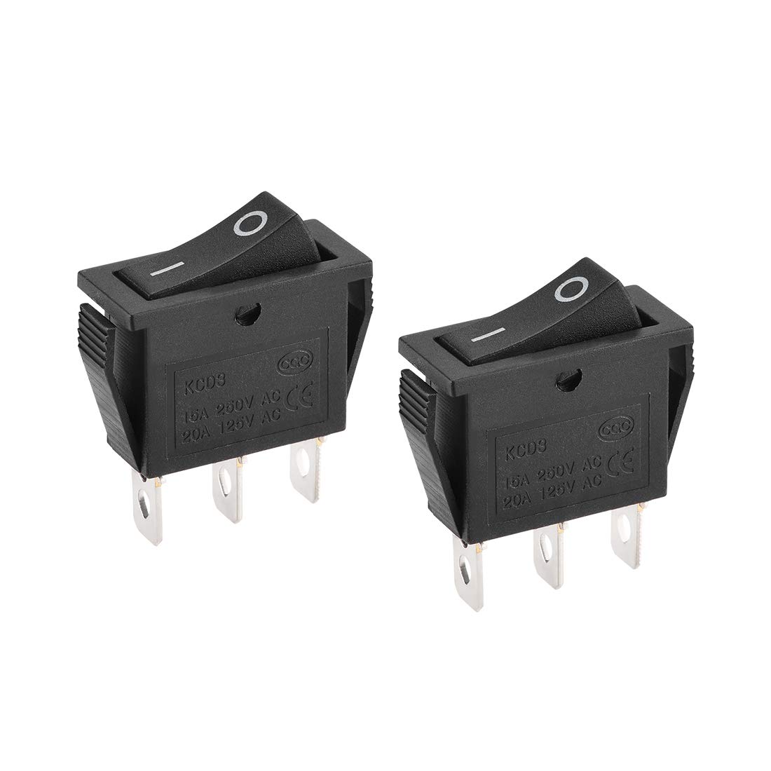 uxcell SPST Boat Rocker Switch Toggle Switch for Boat Marine 3pins ON/ON AC 250V/15A 125V/20A 2pcs
