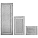 mDesign Soft Microfiber Non-Slip Bathroom Mat/Rug for Bathroom, Vanity, Bathtub/Shower, Dorm Room - Set of 3, Gray