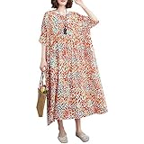 Versear Women's Loose Linen Maxi Dress - Bohemian Long Sundress With Pockets (One Size, Multiple Colors)