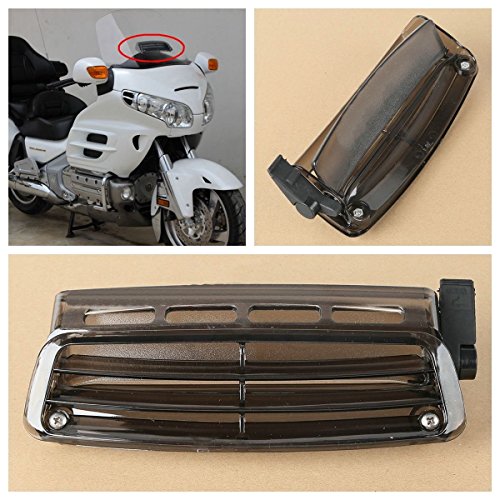 Smoked Windshield Windscreen Fresh Air Vent For Honda Goldwing GL1800 2004-2016