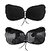 WELOVE Invisible Bra Self Adhesive Bra Strapless Backless Silicone Push-up Bras (D, Black 2)