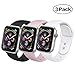 BicasLove Compatible for Apple Watch Band 38mm Silicone Replacement Sport Strap Compatible for iWatch Bands Women Men S/M 3 Pack A