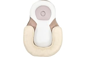 MZIILYRN Adjustable & Portable Cozy Sleeping Bed - Ultra-Soft, Breathable Memory Foam Lounger for Daily Comfort (0-6 Months) - Travel-Friendly and Secure Floor Bed for Relaxing Naps (Brown)