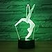 Cirkooh Gymnastics 3D Optical Illusion Lamp 7 Colors Change Timing Remote Control and Touch Button LED Table Desk Lamp for Home Bedroom Decoration