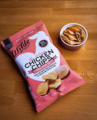 Himalayan Pink Salt Chicken Chips By Wilde Brands, Protein Snack, Made With Real Chicken, Keto Friendly, Paleo Certified, Antibiotic and Gluten Free, 2.25oz Bag (4 Count) - Thumbnail 5