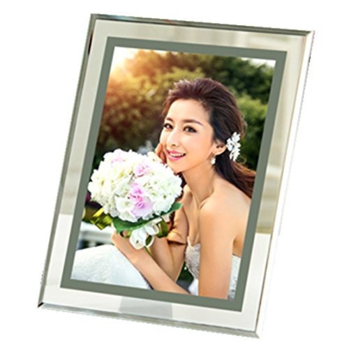 Table Top Transparent Crystal Picture Frames , Clear Acrylic Glass Document Certificate Photo Frame (5.5