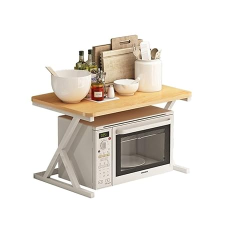 DUDDP cocina estanterías Microondas horno de carro de cocina ...