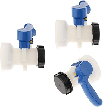 B Baosity 3 Stucke Ibc Tank Gartenschlauch Adapter Einlass 62mm Zu Auslass 55mm Absperrklappe Container Eimer Rohr Schlaucharmaturen Fur Ol Wasserbehalter Amazon De Garten