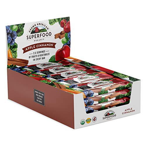 Grown American Superfood Bars 31 Organic Fruits & Vegetables in Every