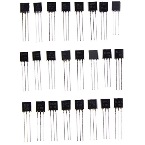 Wimas 24Values 840PCS NPN PNP Transistor TO-92 Power General Purpose Transistors Assortment Kit 2N2222-BC558 (24Values 840pcs) - Thumbnail 2