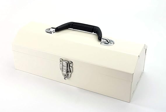 Aufbewahrungsbox | Toolbox aus Metall | 36 x 15 x 13 cm | Beige: Amazon