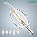 Keymit C35T 4W Candelabra LED Bulbs - Dimmable Light Bulb for Chandelier Lighting - 2700K Warm White 6Pack
