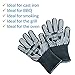 BBQ Gloves Extreme Heat Resistant Oven Gloves Ideal BBQ Gloves Rated to 932f - Ideal Grilling Gloves by Grill Master (Black)