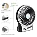 Portable Rechargeable Personal Fan, 3 Speeds Desk Table Fan, Mini USB Fan Compatible with Laptop/Desktop, Outdoor Small Fan with Emergency Light