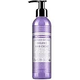 Dr. Bronner's - Organic Hair Crème (Lavender Coconut, 6 Ounce) - Leave-In Conditioner and Styling Cream, Made with Organic Oi