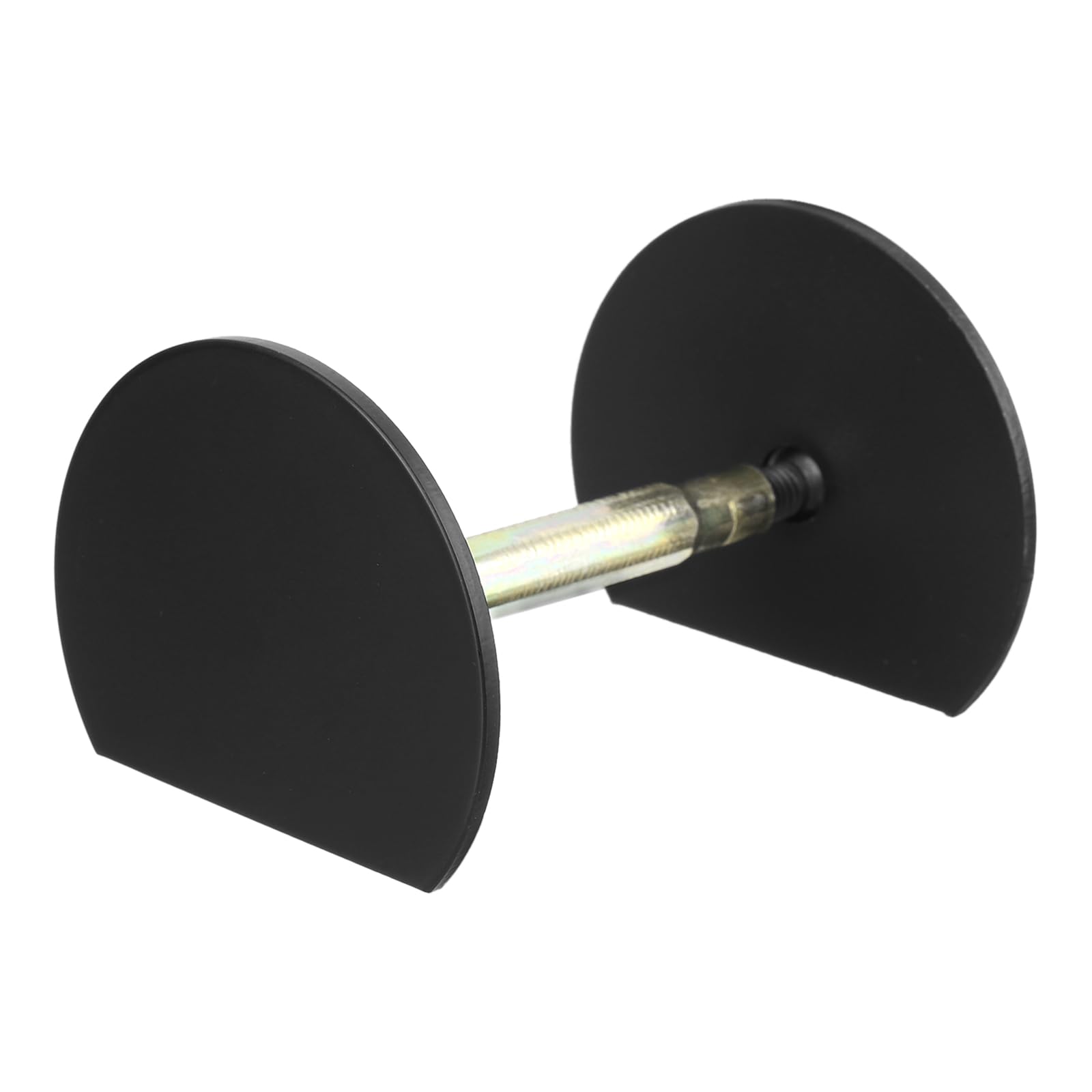 PATIKIL Door Hole Cover Plate, 2 Inches Zinc Alloy Semicircle Deadbolt Cover Plate Door Reinforcement Plate for Door Hole Filling (Black)