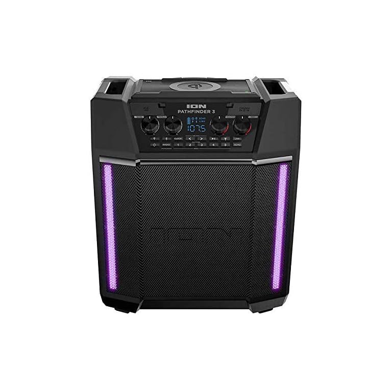 ION Pathfinder 3 Bluetooth Portable Speaker with Wireless Qi Charging