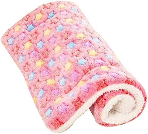 wyhweilong Pet Dog Cat Soft Blanket Puppy Kitten Colorful Star Warm Bed Mat (S, Pink)