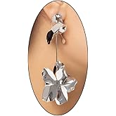 Chunky Metal Flower Statement Drop Earrings for Women Boho Gold Silver Exaggerated Geometric Floral Dangle Earrings Party Jewelry Gifts