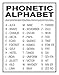 Phonetic alphabet code words unframed poster or print