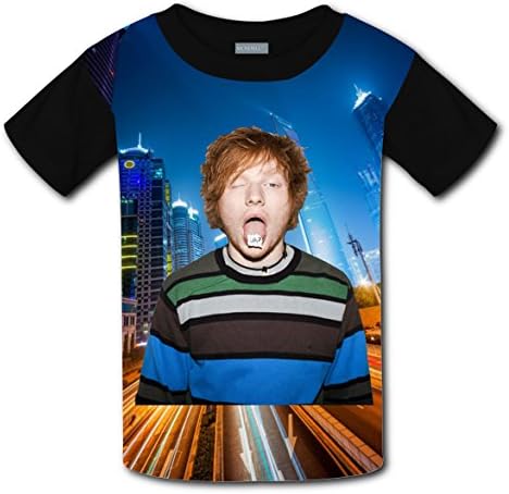 Fashion Ed-Sheeran Children 3D Printed Short Sleeve tees Round Neck T shirts S