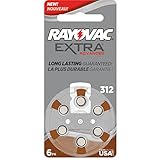 60 Rayovac Extra Mercury Free Hearing Aid Batteries Size: 312 + Battery Holder Keychain Kit