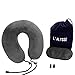 ROULER Neck Pillow-Memory Foam Airplane Travel Pillow - with Eye Mask, Earplugs and A Travel Pouch Included (Grey)