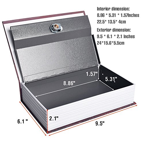 wishacc Dictionary Secret Book Hidden Safe With Key Lock Book Safe Love