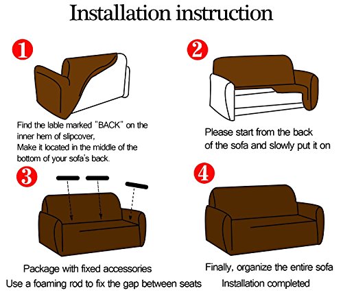 Tastelife Slipcover 1-Piece Thickened stretch fabric Furniture Protector Cover for sofa loveseat chair