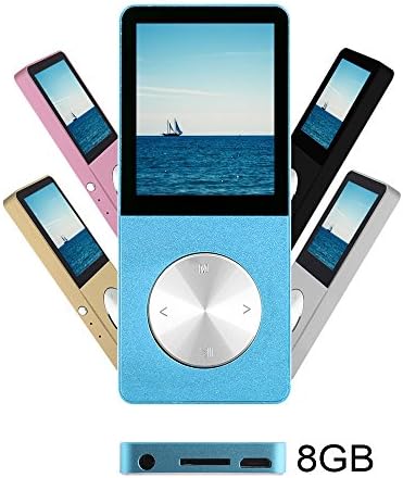 Ultrave Portable 8GB MP3 MP4 Player Expandable up to 64GB Supports FM Radio E-book Photo Viewer Calendar Alarm Screensaver With External Speaker