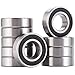 XiKe 10 Pcs 6003-2RS Double Rubber Seal Bearings 17x35x10mm, Pre-Lubricated and Stable Performance and Cost Effective, Deep Groove Ball Bearings.