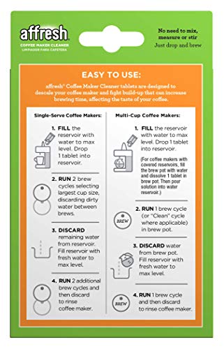 Affresh W10355052 Coffeemaker Cleaner - 3 Tablets - //medicalbooks.filipinodoctors.org