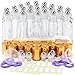 KAMOTA Essential Oil Roller Bottles, 24 Pack 10 ml Clear Glass Roller Bottles with Golden Lids and Stainless Steel Roller Balls (6 Extra Roller Balls, 30 Labels, 2 Opener, 2 Funnels, 2 Dropper)