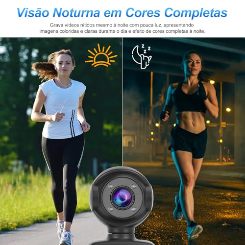 Mini Câmera Portátil, Câmera de Ação HD 1080P de Bolso 180 ° Câmera Esportiva Wifi Rotativa para Esportes Ao Ar Livre, Ciclismo