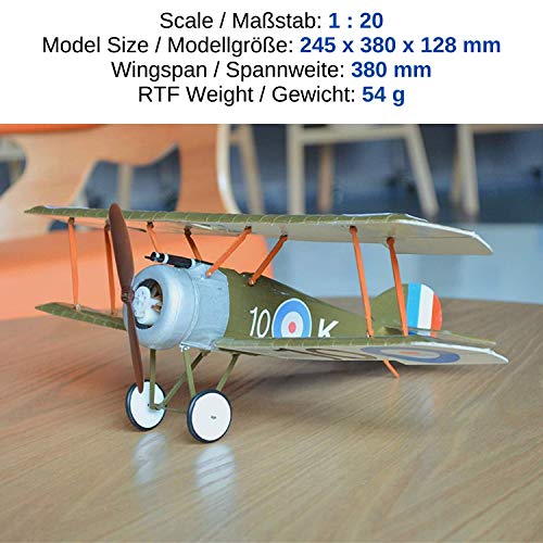 Sopwith Camel Slow Flyer KIT, 505 mm Spannweite, Maßstab 1/20, Modellflugzeug zum selber Bauen, Balsa Holz Bausatz, RC… – Bild 4