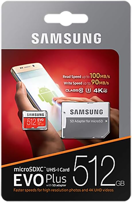 Samsung Memory MB-MC512GA 512 GB Evo Plus Micro SD Card with Adapter: Computers & Accessories