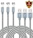 LOVRI 3Pack 6FT iPhone Nylon braided Lightning Cable USB Charging Cable Cord for iPhone 7/7plus/6s/6s plus/6plus/6/5s,iPad Mini, Air,iPad5,iPod,Compatible with iOS10.(gray)