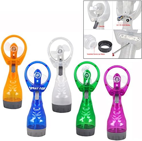 Blazers Office Xtreme - One Piece of Random Color Handheld Cooling Fan Water Spray - Handheld Battery Power FAN AIR Water Mist Bottle Cooling Spray
