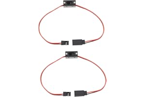 Micro Traders 2Pcs RC Model Loom Servo Connector Light Control On/Off Power Switch Compatible with Etronix Compatible with JR