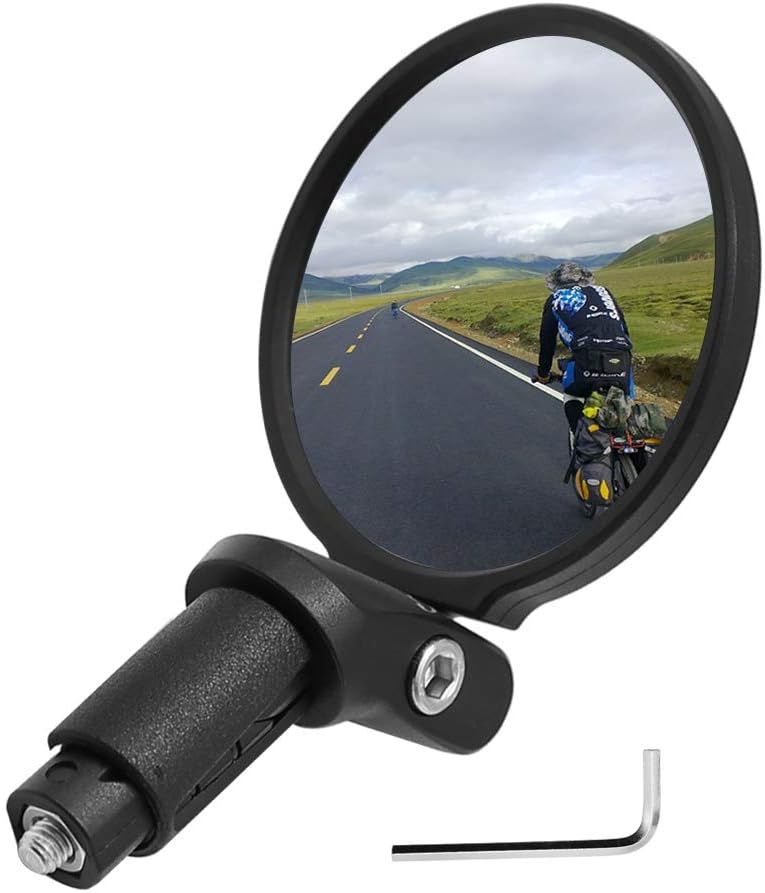 Bar End Bike Mirror, Safe Rearview Mirror,360 Rotation back view mirror