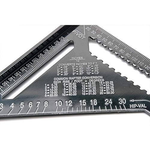 POHOVE Profesional Carpintero Cuadrado Diseño Herramientas Enmarcado Carpintería Rafter Ángulo Garantizado Regla para… - Imagen 8