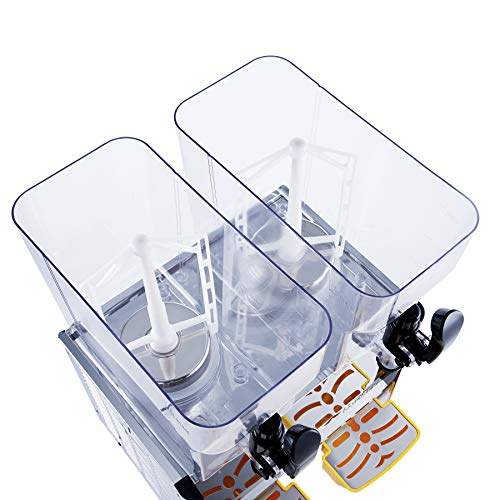 COZ 9.5 Gallon Commercial Drink Dispenser Machine, 280W Juice Machine Commercial with 2 Drink