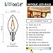1W Dimmable LED Filament C7 Night Light Bulb, 2700K Warm White 150LM, 15W Incandescent Replacement, E12 Candelabra Base Lamp C7 Mini Torpedo Shape, 360° Beam Angle, 2 Pack
