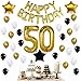 50 Balloon Number Birthday Decorations Kit – Large, 40 Inch | Foil 50 Balloons for Women Birthday | Happy 50 Years Old Birthday Decorations for Men, Women | Gold Number 50 Balloons for Anniversary