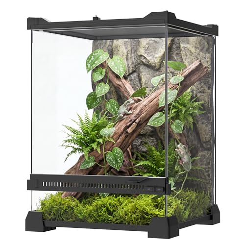 FixHaven Vertical Glass Reptile Terrarium