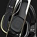 Bluetooth Headphones Over Ear, Hi-Fi Stereo Wireless Headset with Microphone, Foldable, Soft Memory-Protein Earmuffs, Wired Mode for PC/ Cell Phones/ TV (550-Black)