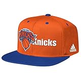NBA New York Knicks Men's Team Nation Snapback Hat, One Size, Orange/Blue