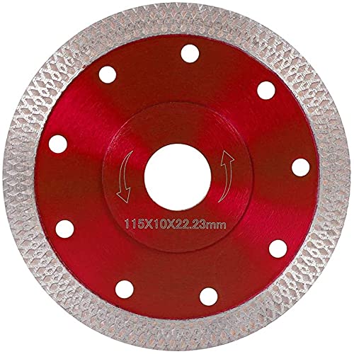 Diamond Saw Blade Cutting Disc 115mm/4.5in Super Thin Turbo Disk for Angle Grinder Cutting Porcelain Tiles Granite Marble Ceramics Red