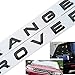 1Set 3D Head Cover hood front Letters Emblem Sports Line badge Letter emblem for Range rover Land rover car stickers Decal Logo（Bright black）